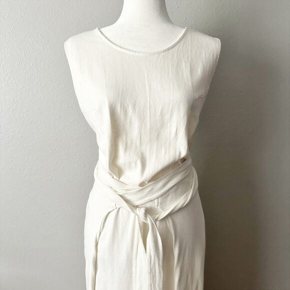 Free People Beach 100% Cotton Wrap Midi Dress Swim Cover-up women’s size large - Picture 3 of 12